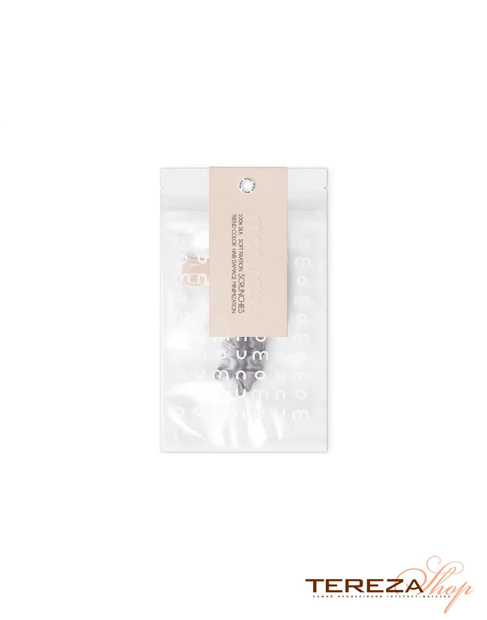 SILK SLIM SCRUNCHIE PEARL GRAY MON MOU | Tereza Shop