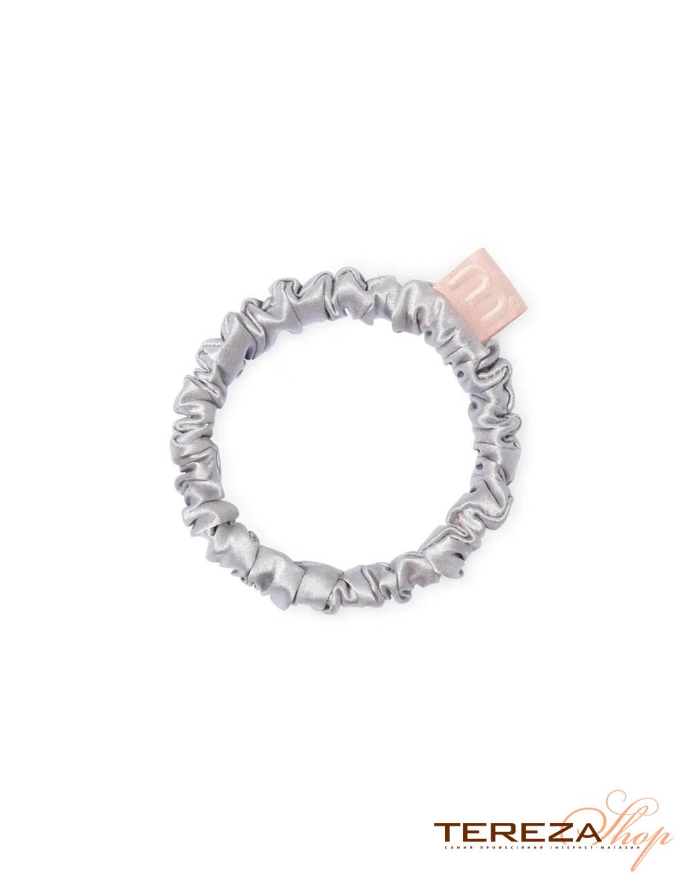 SILK SLIM SCRUNCHIE PEARL GRAY MON MOU | Tereza Shop