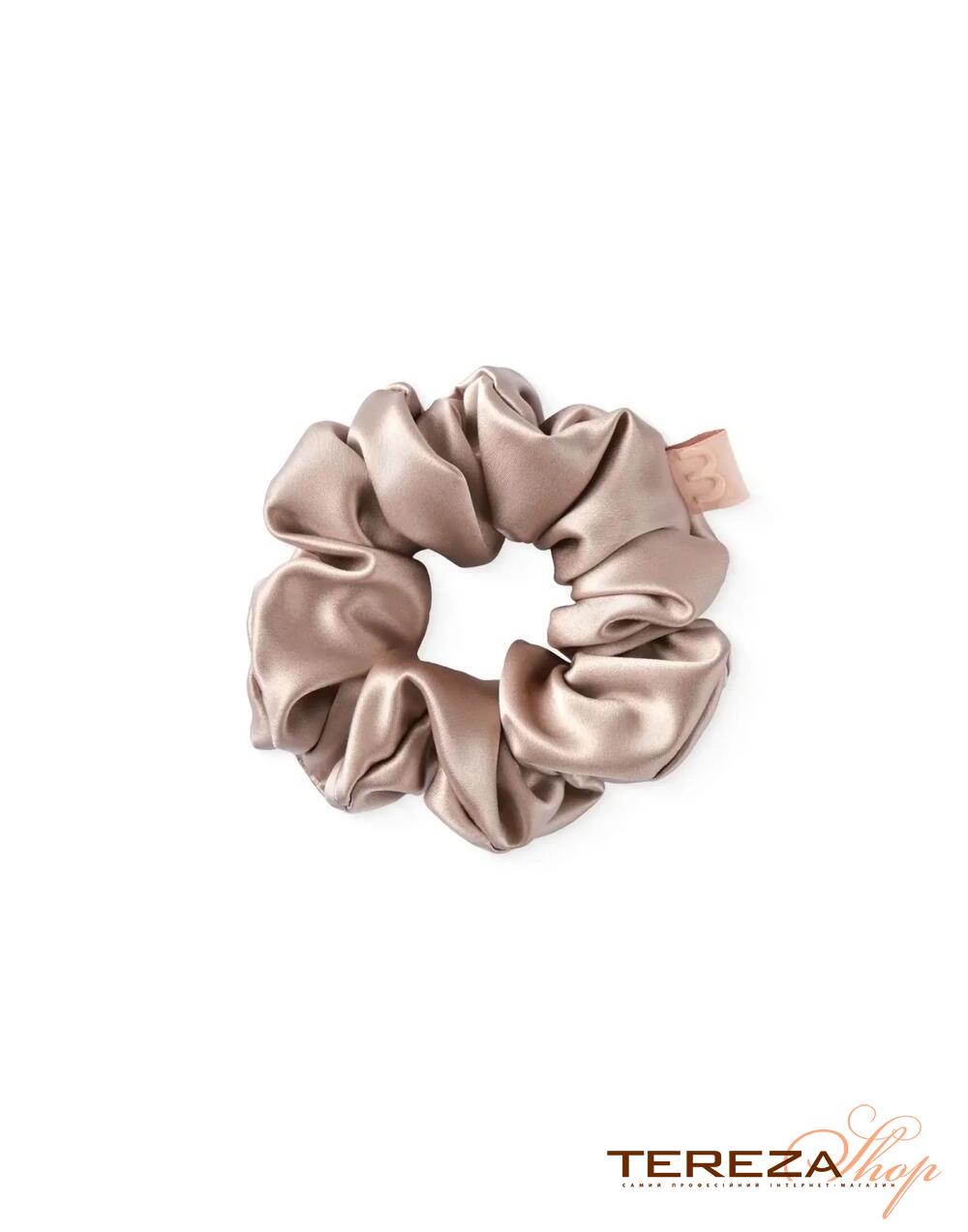 SILK LARGE SCRUNCHIE BEIGE MON MOU | Tereza Shop