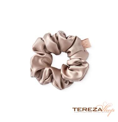 SILK LARGE SCRUNCHIE BEIGE MON MOU | Tereza Shop