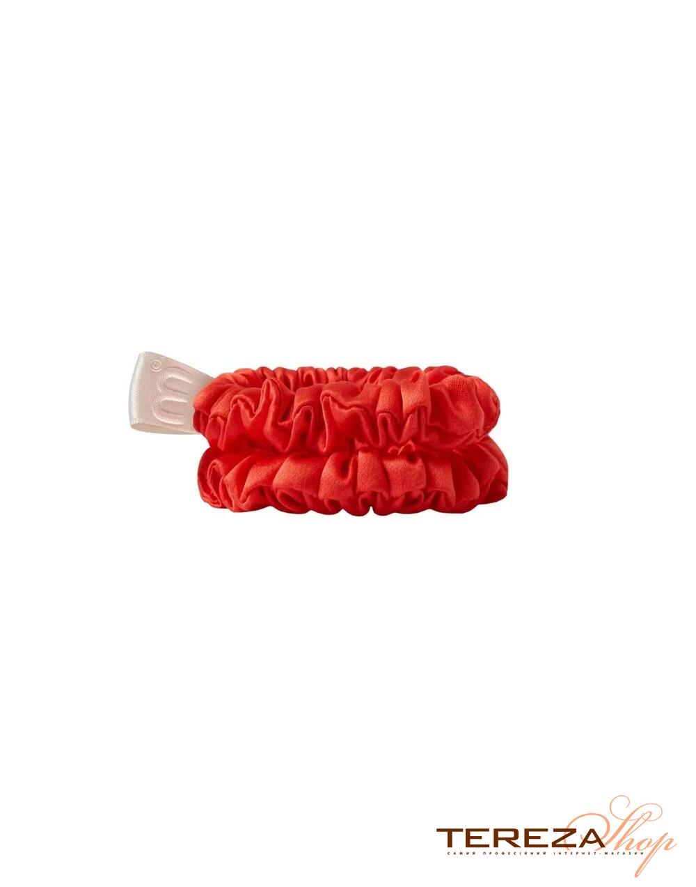SILK MINI SLIM SCRUNCHIE SET DARK ORANGE MON MOU | Tereza Shop