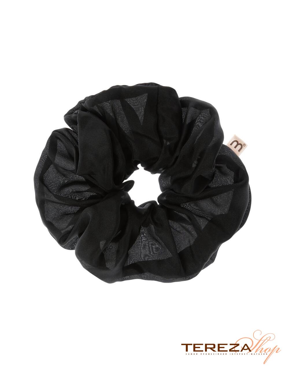 SILK VOLUME SCRUNCHIE BLACK MON MOU | Tereza Shop