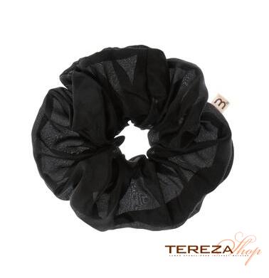 SILK VOLUME SCRUNCHIE BLACK MON MOU | Tereza Shop